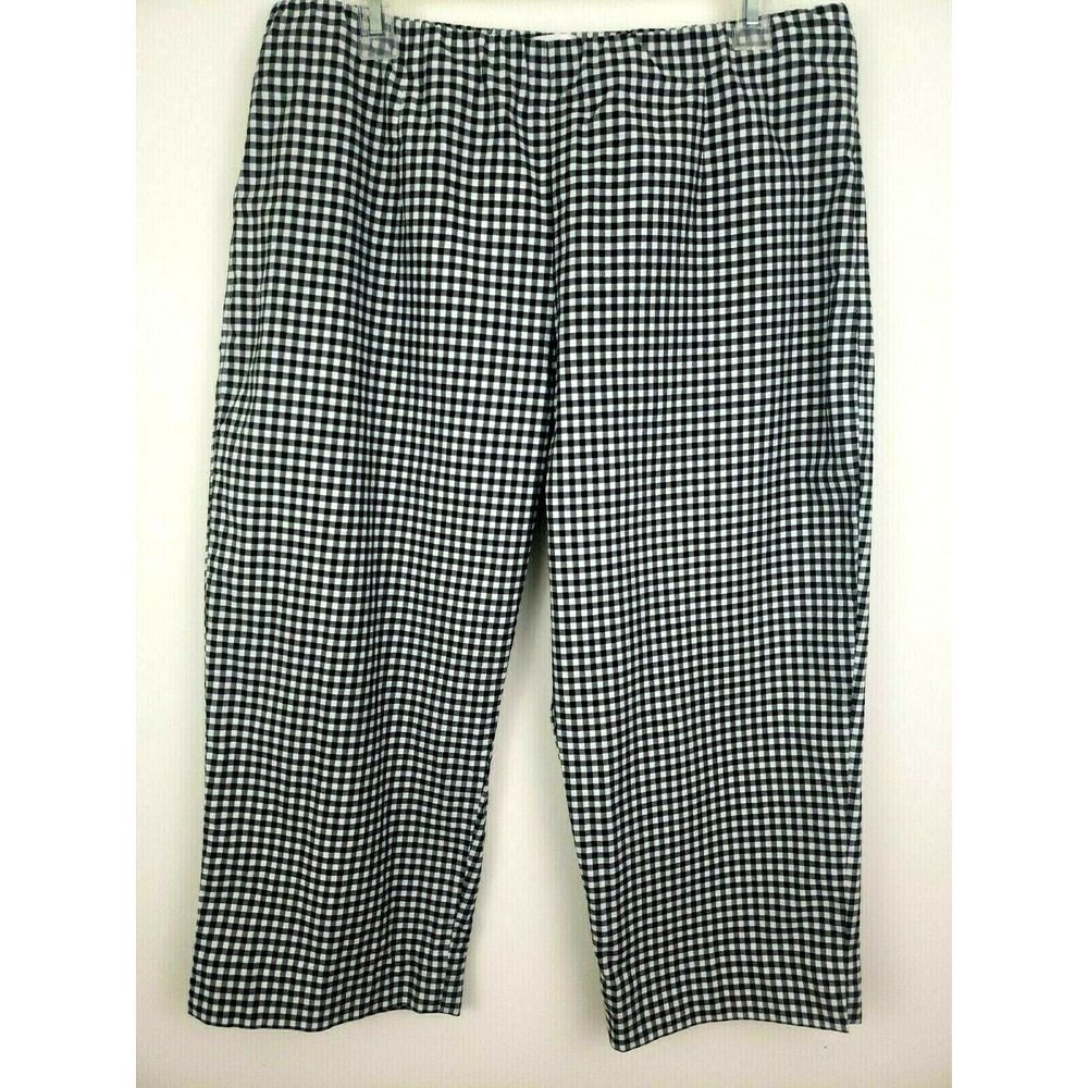 Coldwater Creek Cropped Capri Pants Gingham Plaid